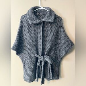 Elsamanda made in Italy small oversized chunky kimono style sweater wool blend.